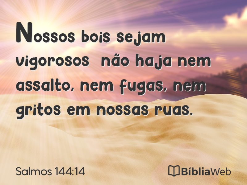 Salmos 144:14 em imagem para compartilhar
