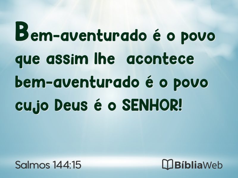 Salmos 144:15 em imagem para compartilhar