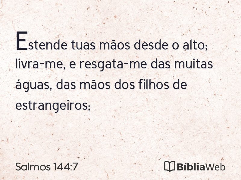 Salmos 144:7 em imagem para compartilhar
