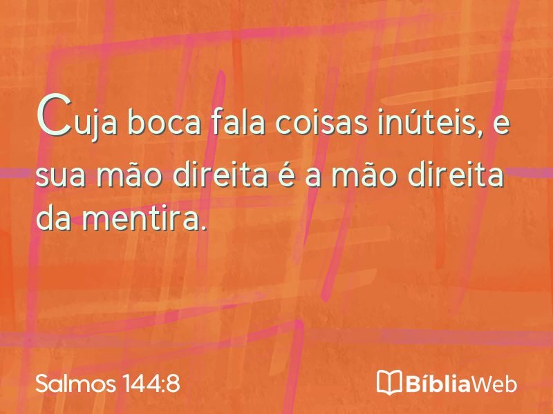 Salmos 144:8 em imagem para compartilhar