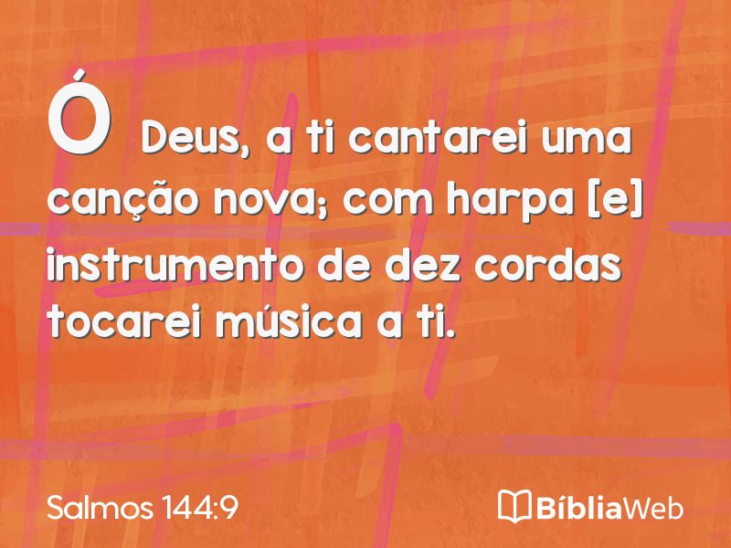 Salmos 144:9 em imagem para compartilhar