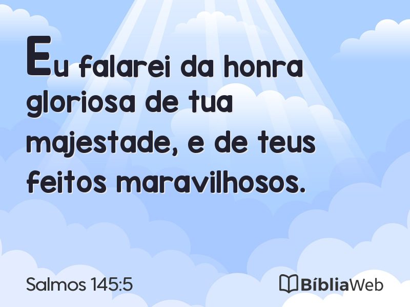 Salmos 145:5 em imagem para compartilhar