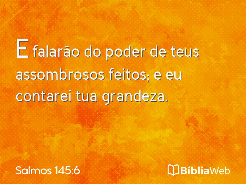 Salmos 145:6 em imagem para compartilhar