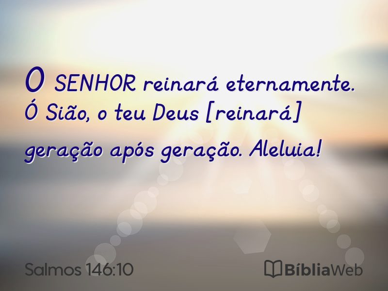 Salmos 146:10 em imagem para compartilhar