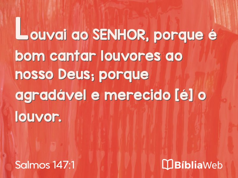 Salmos 147:1 em imagem para compartilhar