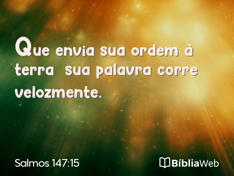 Salmos 147:15 em imagem para compartilhar