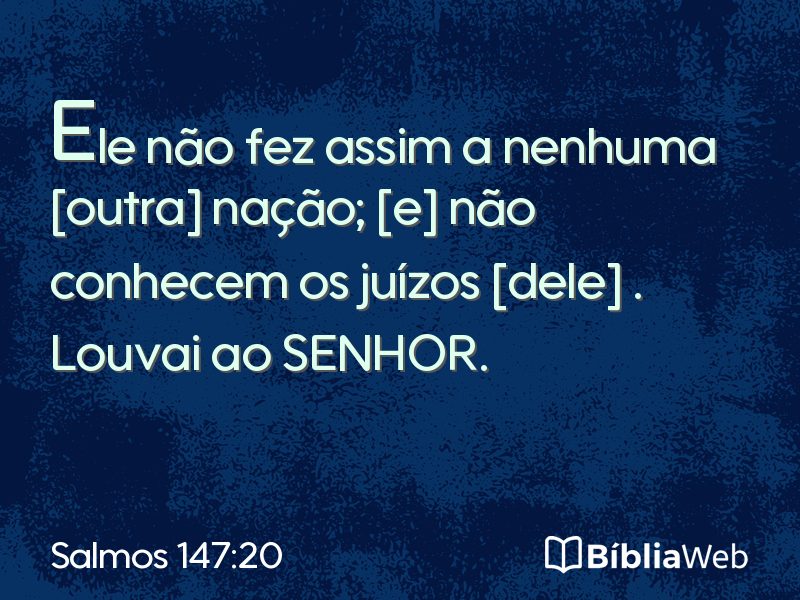 Salmos 147:20 em imagem para compartilhar