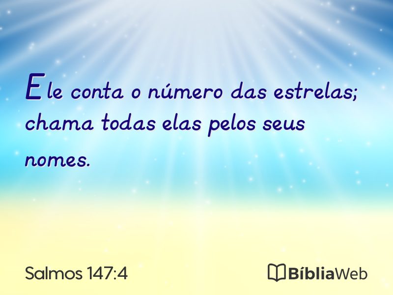 Salmos 147:4 em imagem para compartilhar