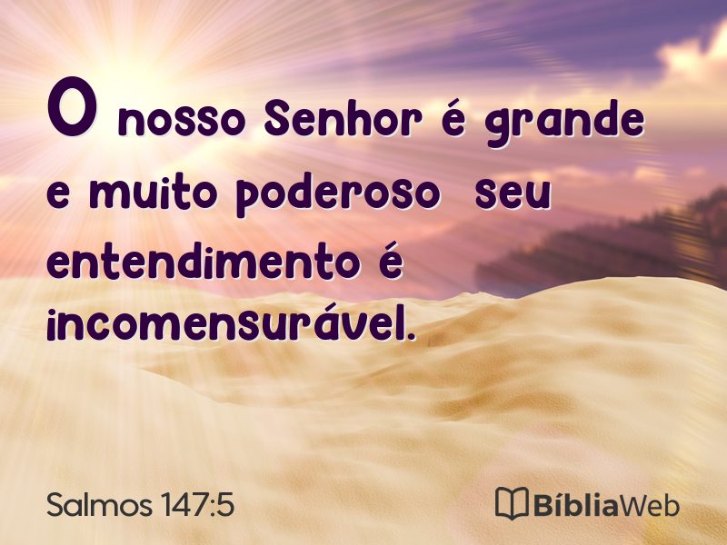 Salmos 147:5 em imagem para compartilhar