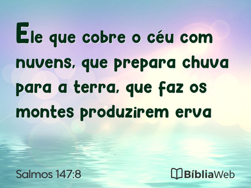 Salmos 147:8 em imagem para compartilhar