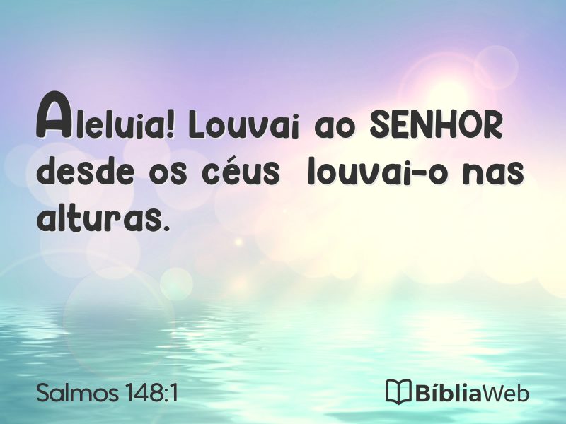 Salmos 148:1 em imagem para compartilhar