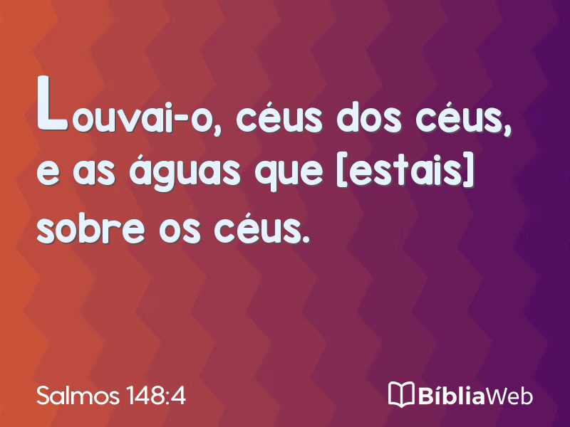 Salmos 148:4 em imagem para compartilhar