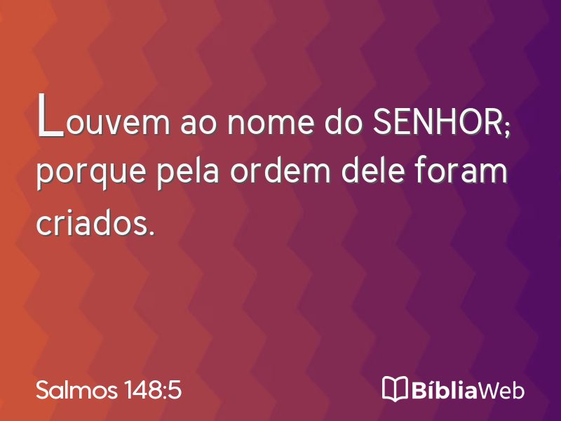 Salmos 148:5 em imagem para compartilhar