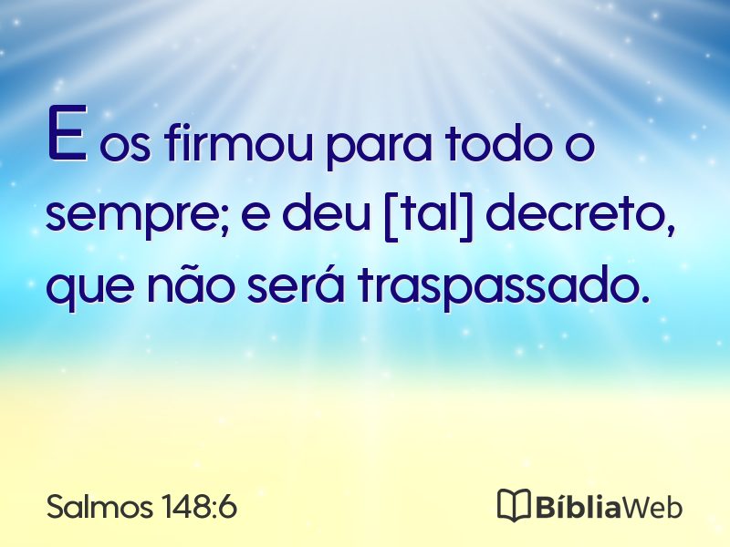 Salmos 148:6 em imagem para compartilhar