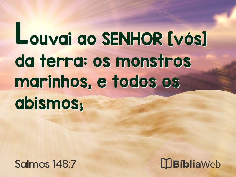 Salmos 148:7 em imagem para compartilhar