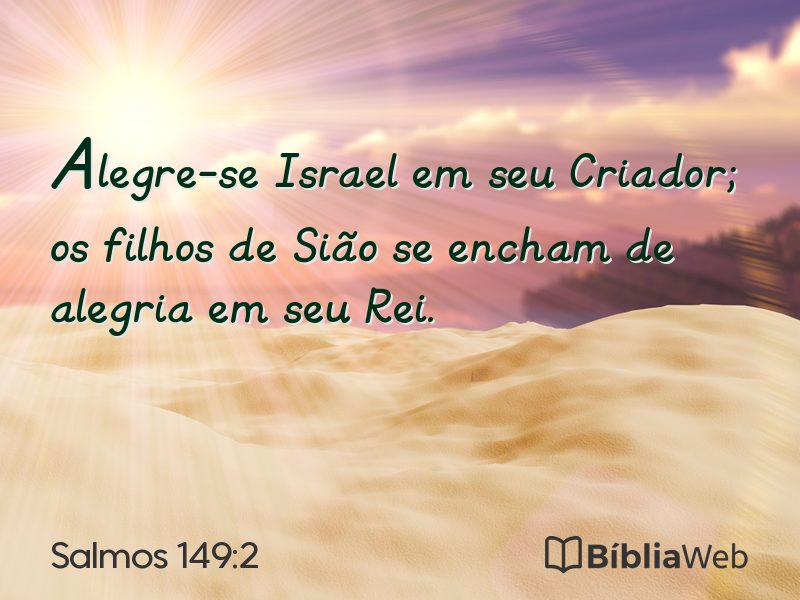 Salmos 149:2 em imagem para compartilhar