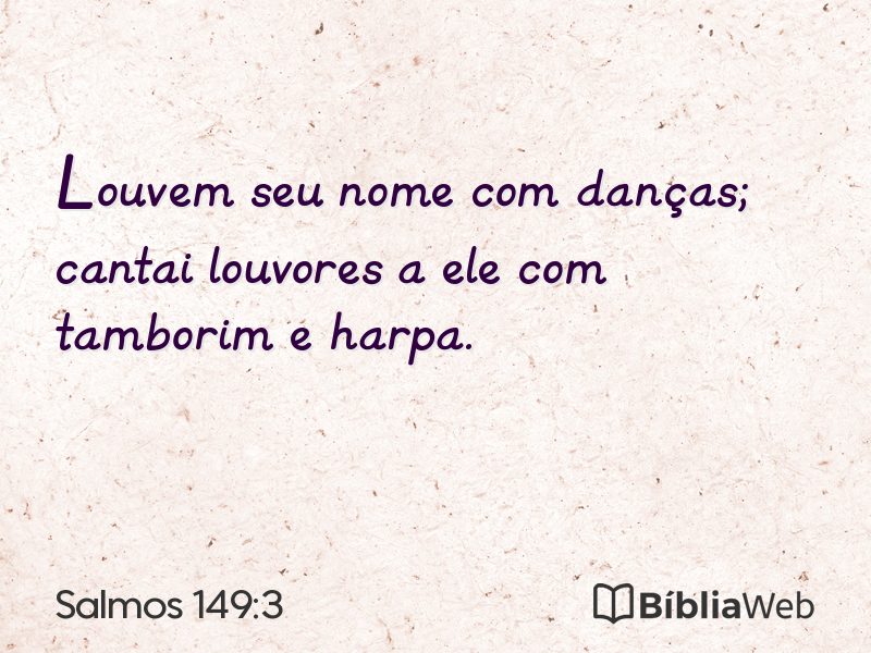 Salmos 149:3 em imagem para compartilhar