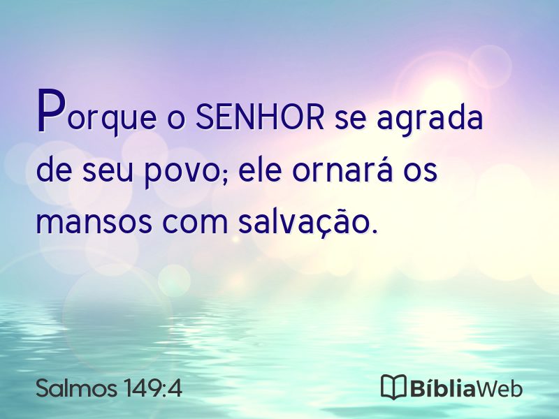 Salmos 149:4 em imagem para compartilhar