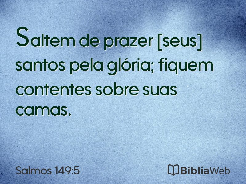 Salmos 149:5 em imagem para compartilhar