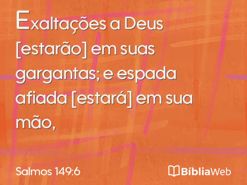 Salmos 149:6 em imagem para compartilhar
