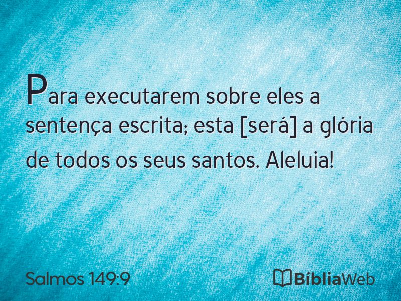 Salmos 149:9 em imagem para compartilhar