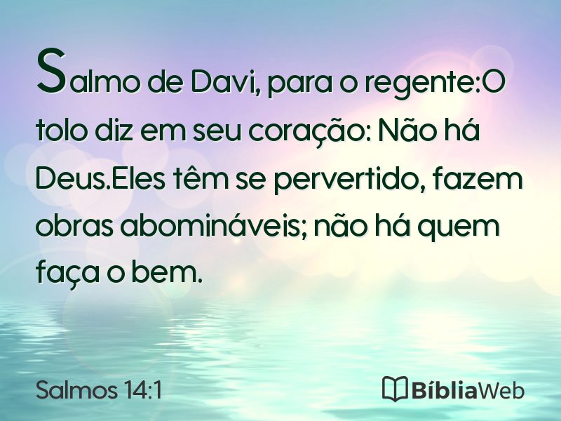 Salmos 14:1 em imagem para compartilhar