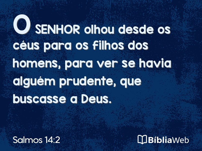 Salmos 14:2 em imagem para compartilhar