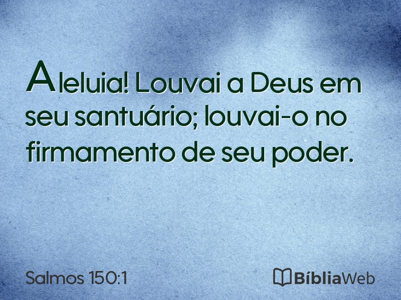 Salmos 150:1 em imagem para compartilhar