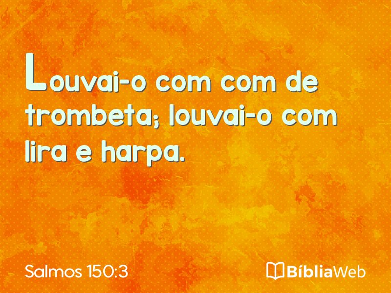 Salmos 150:3 em imagem para compartilhar