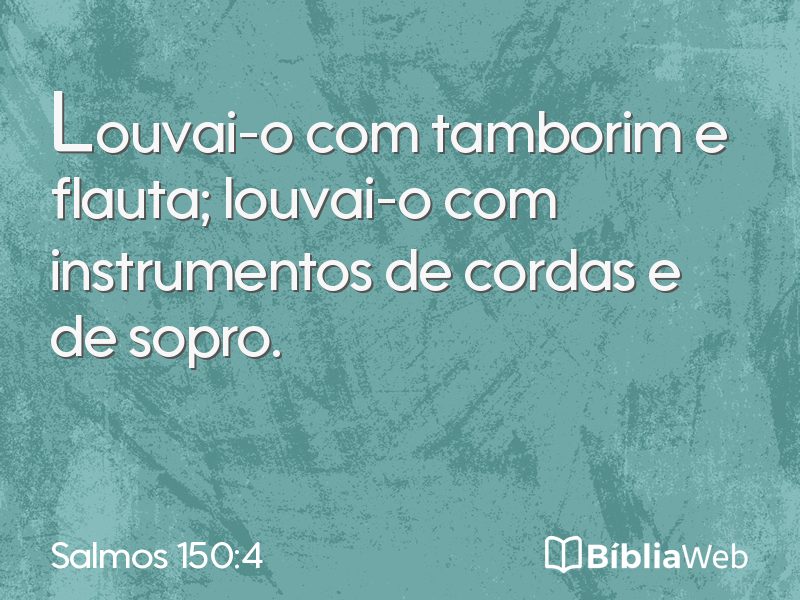 Salmos 150:4 em imagem para compartilhar
