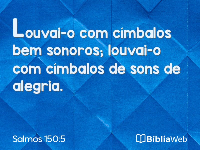 Salmos 150:5 em imagem para compartilhar