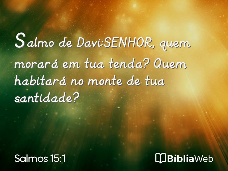 Salmos 15:1 em imagem para compartilhar