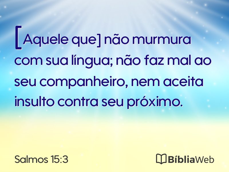 Salmos 15:3 em imagem para compartilhar
