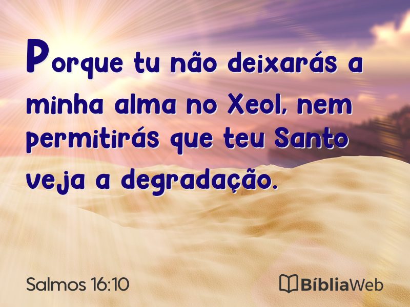 Salmos 16:10 em imagem para compartilhar