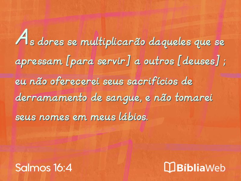 Salmos 16:4 em imagem para compartilhar