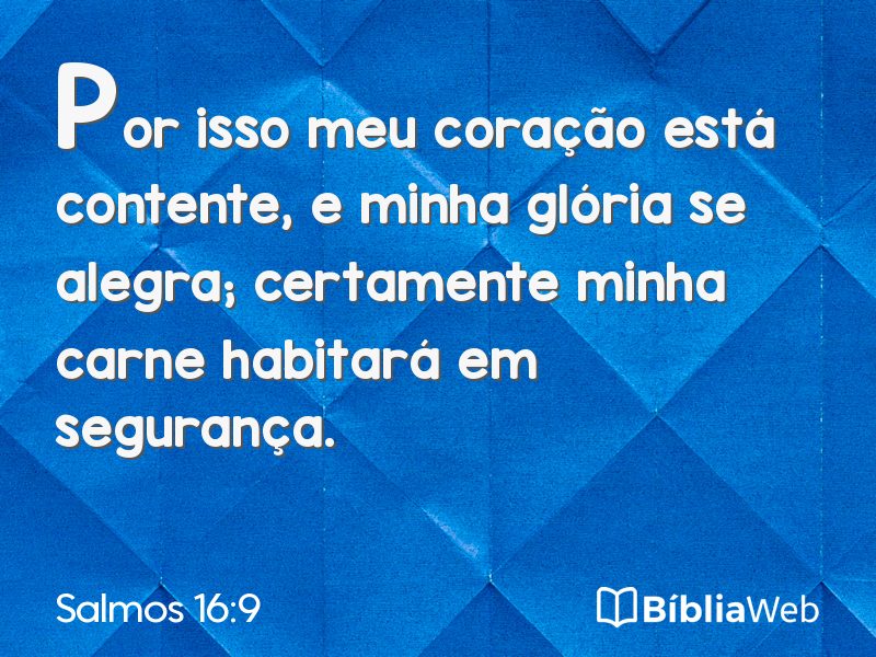Salmos 16:9 em imagem para compartilhar