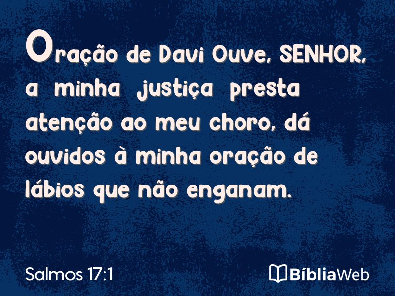Salmos 17:1 em imagem para compartilhar