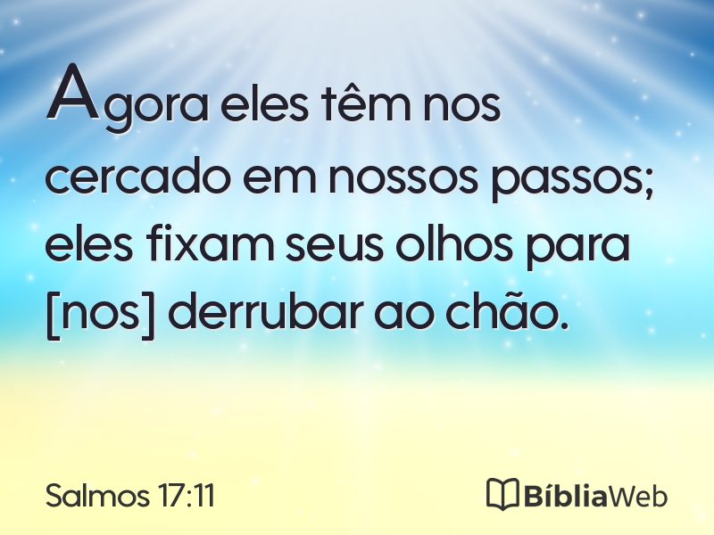Salmos 17:11 em imagem para compartilhar
