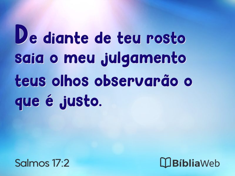 Salmos 17:2 em imagem para compartilhar