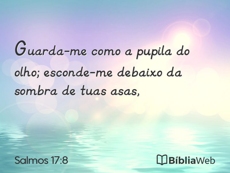 Salmos 17:8 em imagem para compartilhar