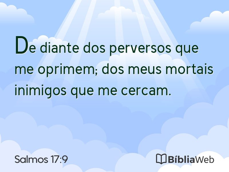 Salmos 17:9 em imagem para compartilhar