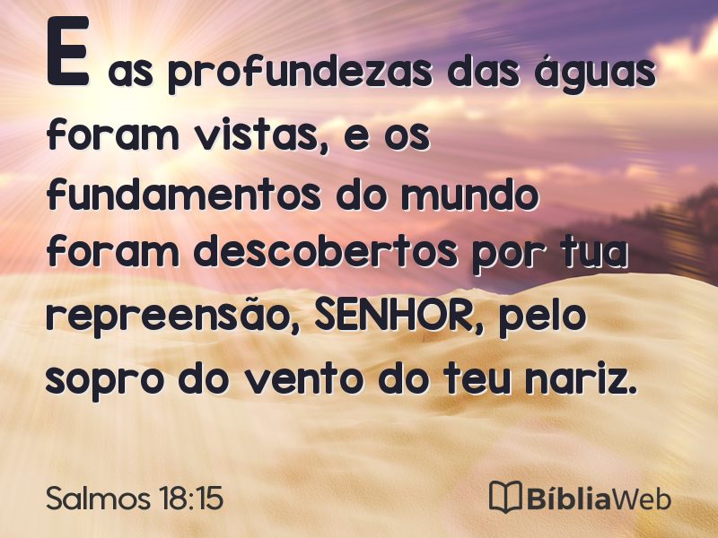Salmos 18:15 em imagem para compartilhar