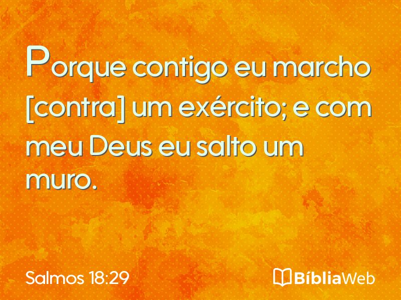 Salmos 18:29 em imagem para compartilhar