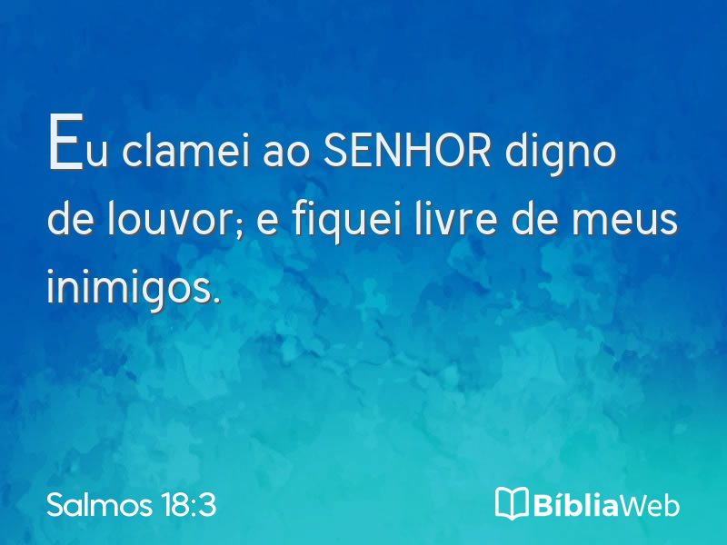 Salmos 18:3 em imagem para compartilhar