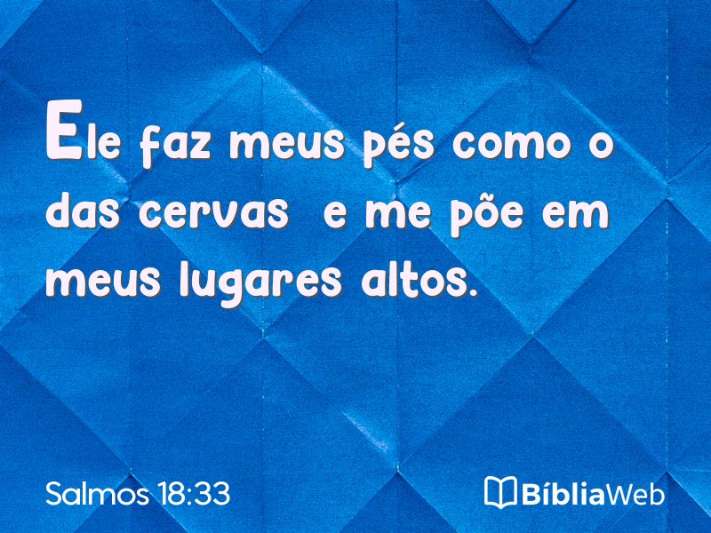 Salmos 18:33 em imagem para compartilhar