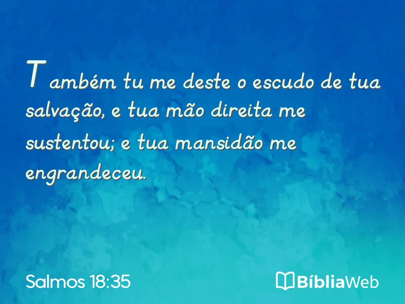 Salmos 18:35 em imagem para compartilhar
