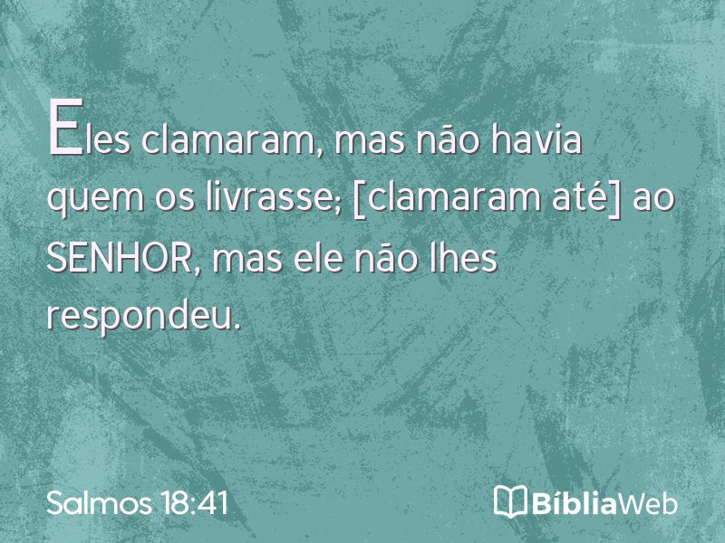 Salmos 18:41 em imagem para compartilhar