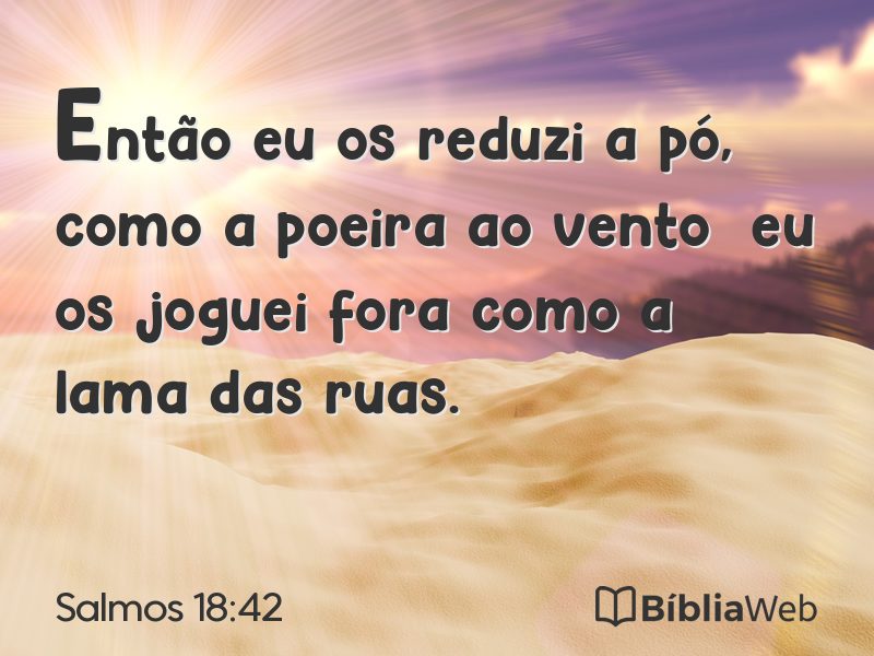 Salmos 18:42 em imagem para compartilhar