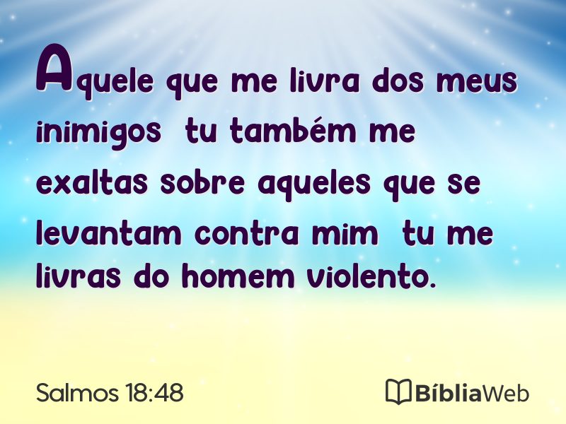 Salmos 18:48 em imagem para compartilhar