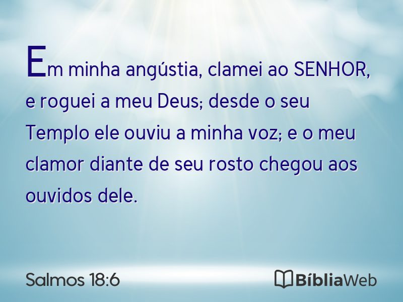 Salmos 18:6 em imagem para compartilhar
